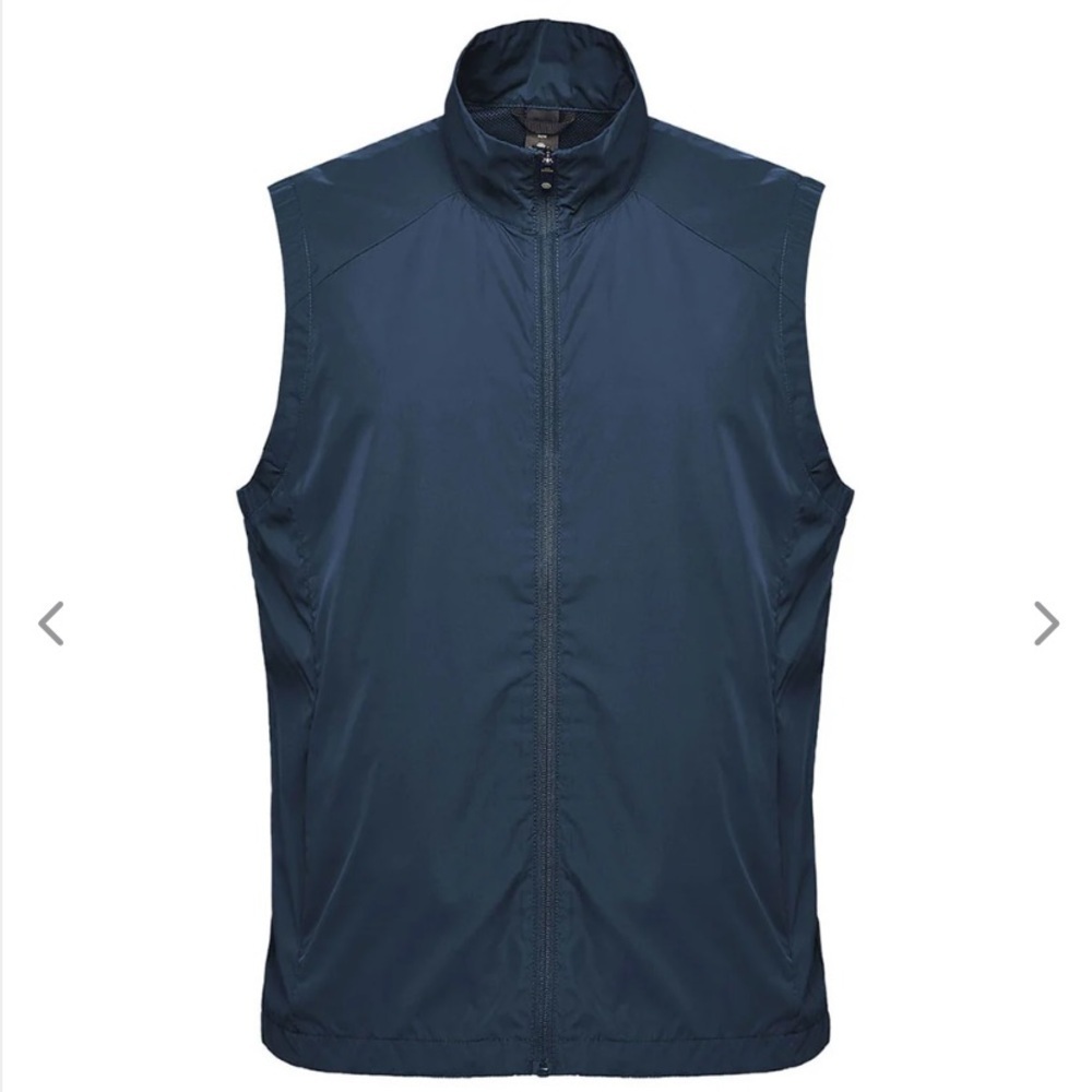 stormtech mens performance vest jacket windbreaker XL/TG full zip navy outdoor